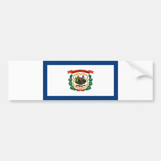 State Flag of West Virginia Bumper Sticker (Front)
