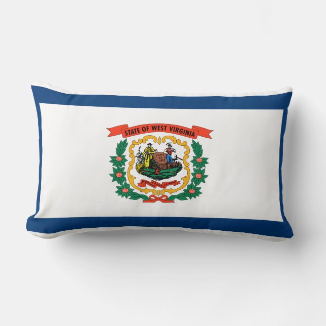 State Flag of West Virginia Lumbar Pillow (Front)