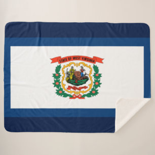 State Flag of West Virginia Sherpa Blanket