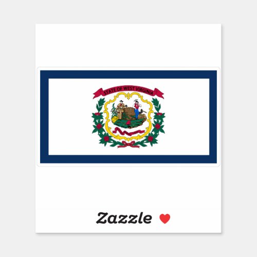 State flag of West Virginia Sticker