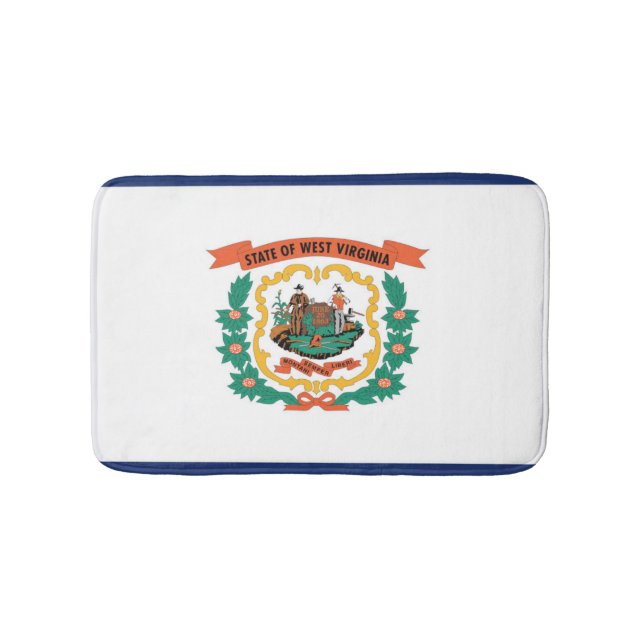 State Flag of West Virginia, USA Bath Mat (Front)