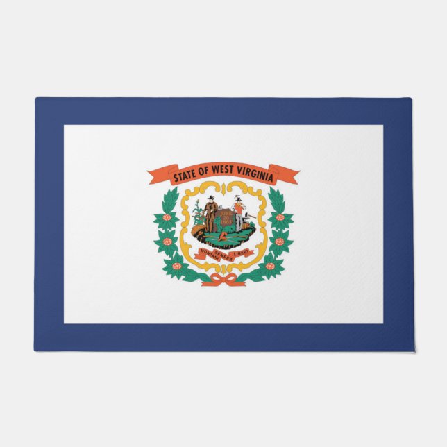 State Flag of West Virginia, USA Doormat (Front)