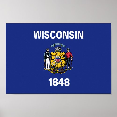 State flag of Wisconsin Poster