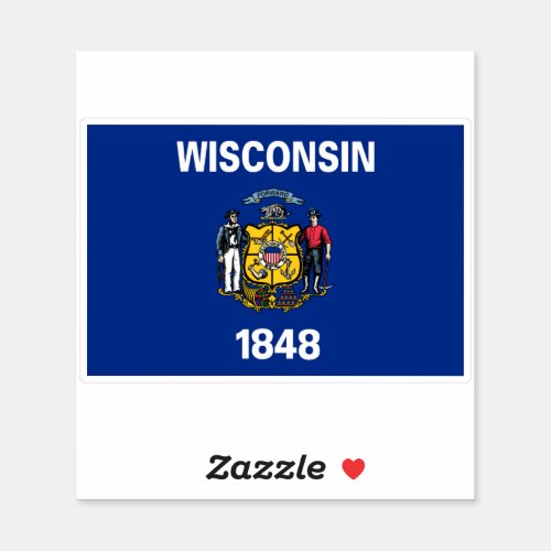 State flag of Wisconsin Sticker