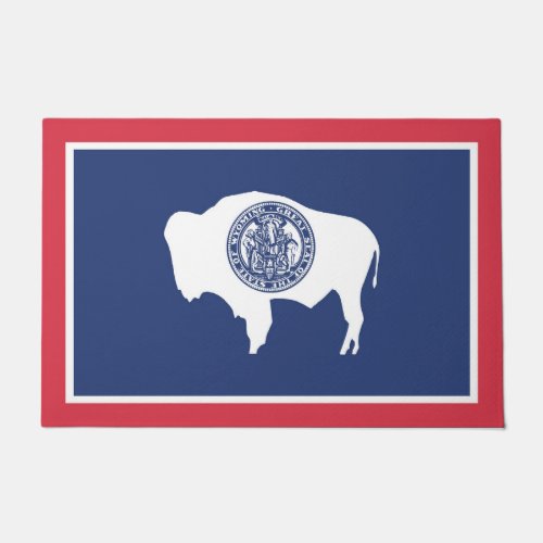 State Flag of Wyoming USA Doormat