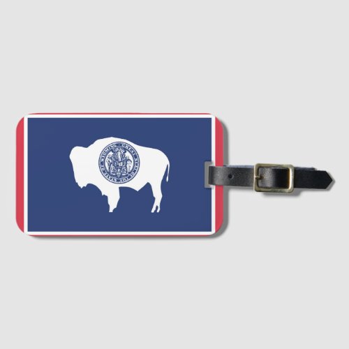 State Flag of Wyoming USA Luggage Tag