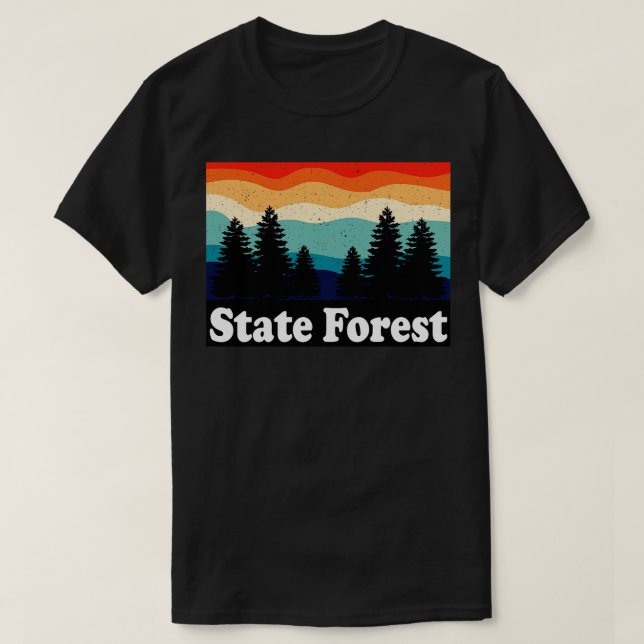 State Forest Colorado Retro T-Shirt (Design Front)