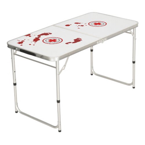 State Hospital For The Criminally Insane Blood Beer Pong Table