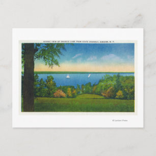 State Hwy Scenic View of Owasco Lake Postcard