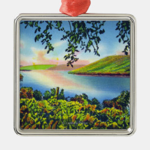 State Hwy View of Bluff Point Metal Ornament