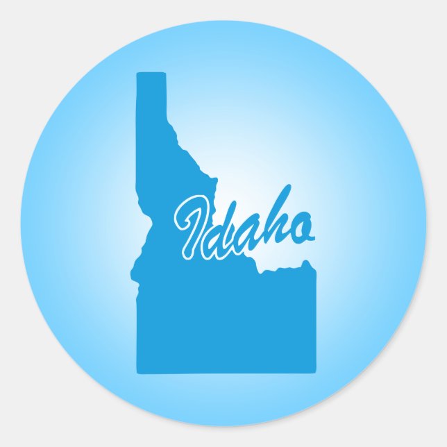 State Idaho Classic Round Sticker (Front)