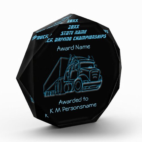 State_level Truck Driving Championships Acrylic Award