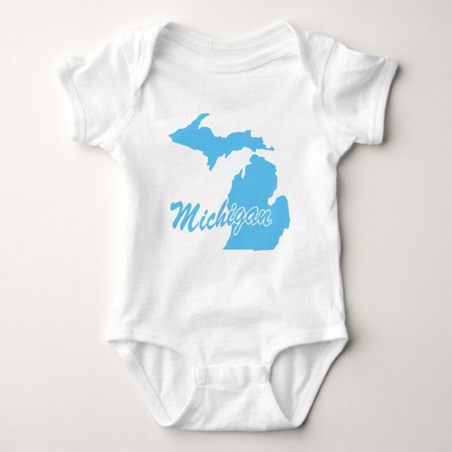 State Michigan Baby Bodysuit (Front)