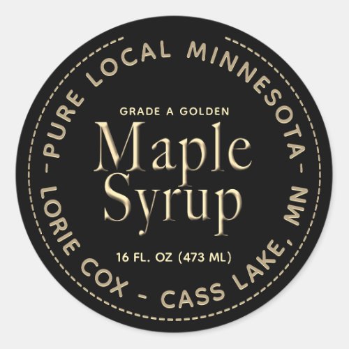 State Name Local Maple Syrup Label