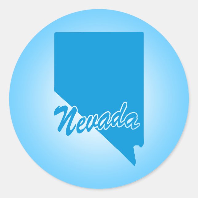 State Nevada Classic Round Sticker (Front)