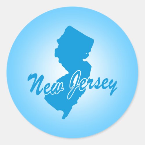 State New Jersey Classic Round Sticker