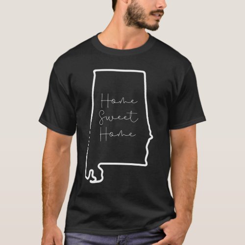 State of Alabama AL Home Sweet Home   T_Shirt