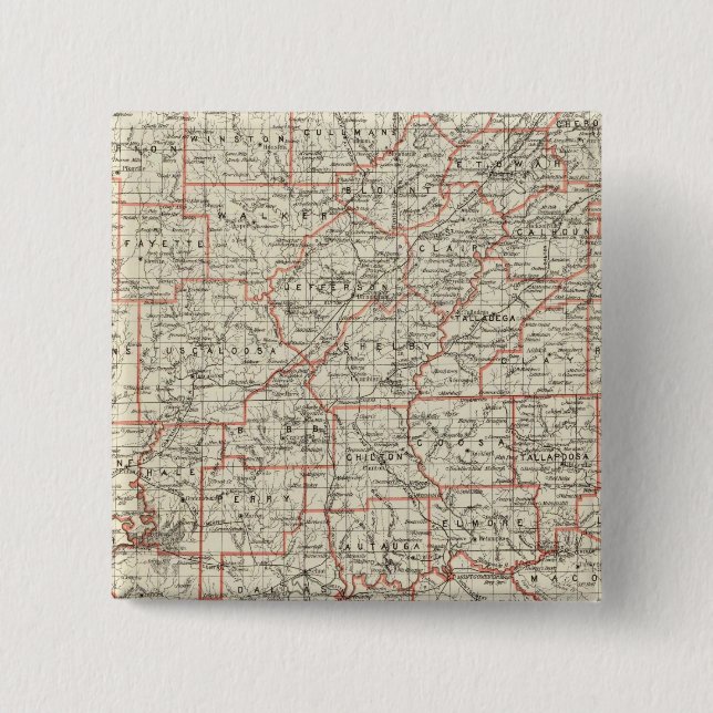 State of Alabama Button (Front)