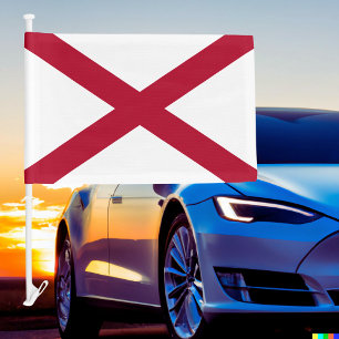 State of Alabama Car Flag