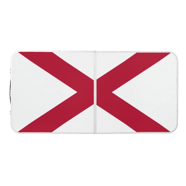 State of Alabama Flag Beer Pong Table (Top)