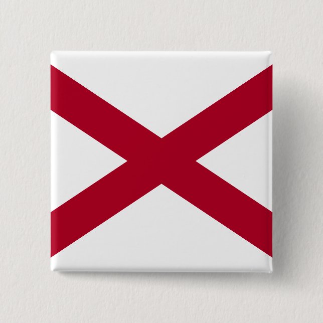 State of Alabama Flag Button (Front)