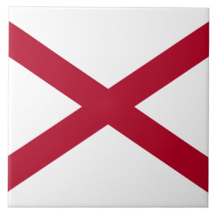 State of Alabama Flag Ceramic Tile