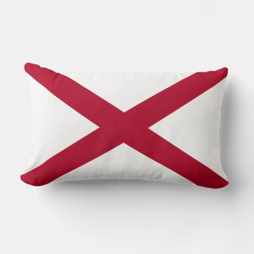 State of Alabama Flag Lumbar Pillow