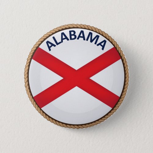 State of Alabama Flag Seal Button