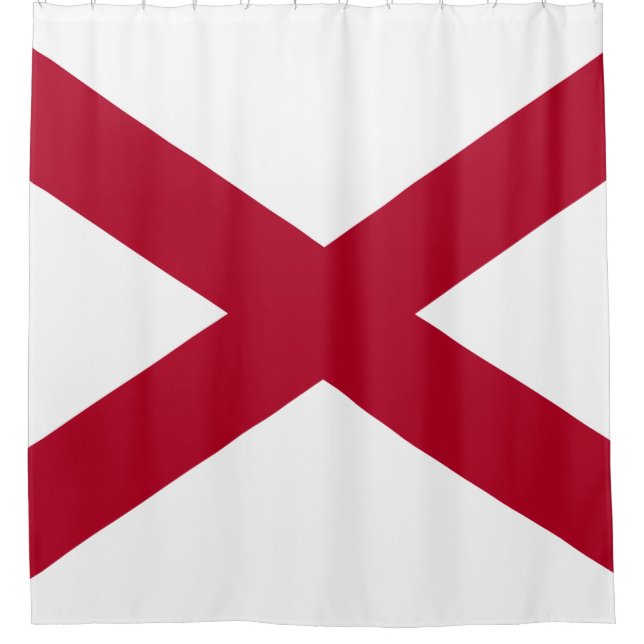 State of Alabama Flag Shower Curtain (Front)