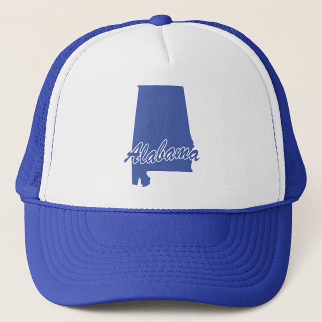State Of Alabama Shape Trucker Hat (Front)
