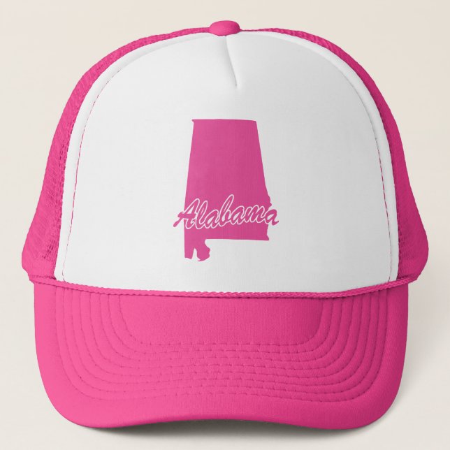 State Of Alabama Shape Trucker Hat (Front)