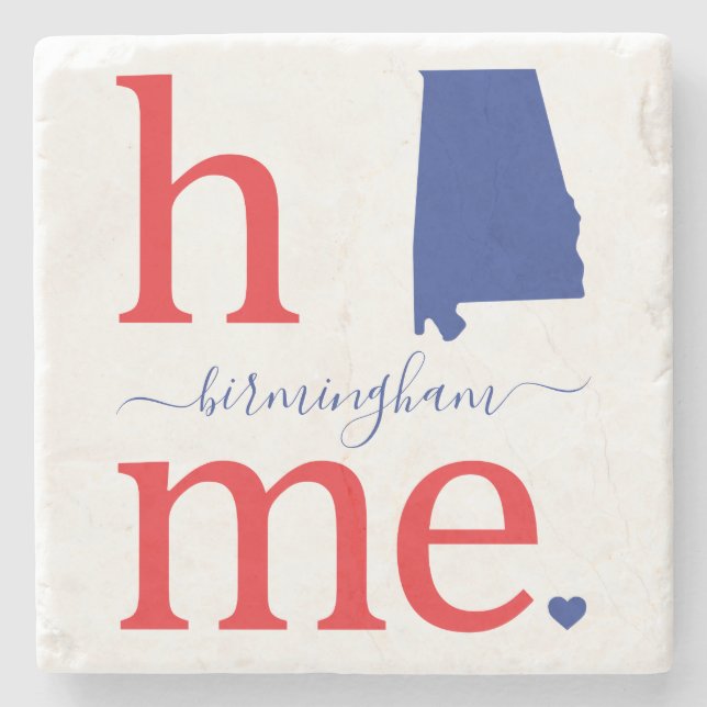 State of Alabama Stone Coaster (Front)