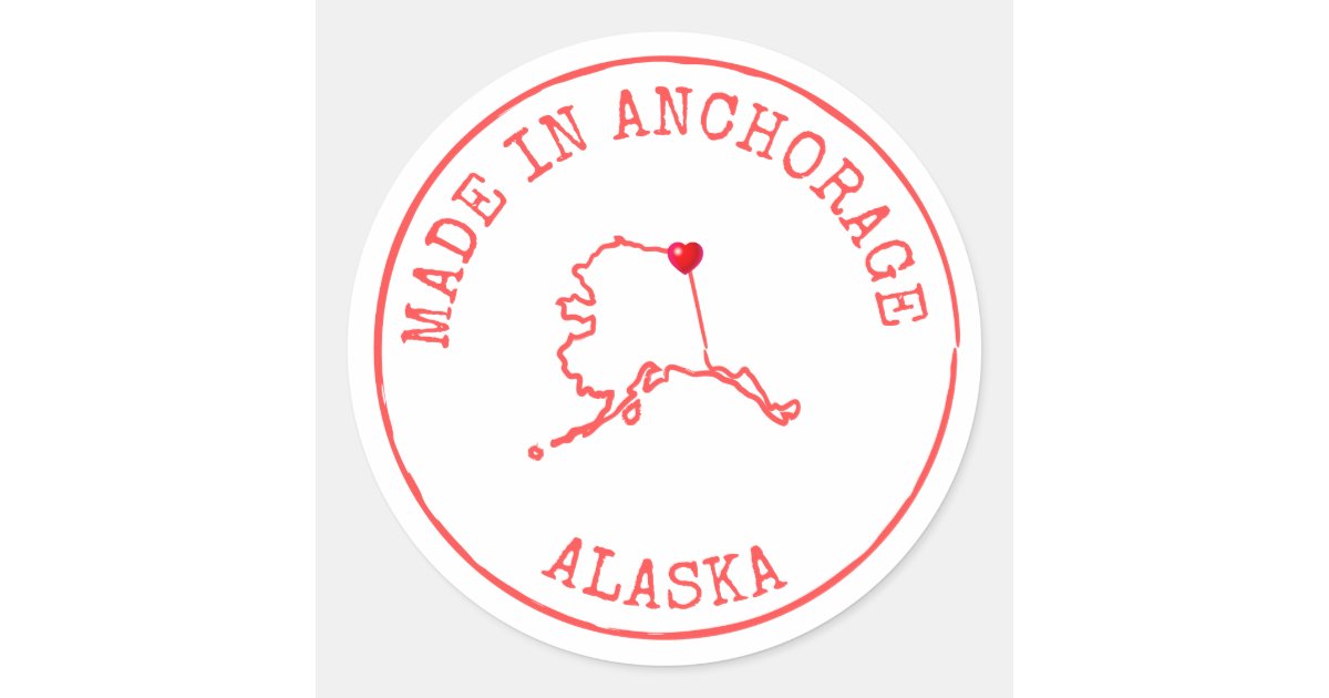 State of Alaska/Address /Business /Wedding Custom Classic Round Sticker