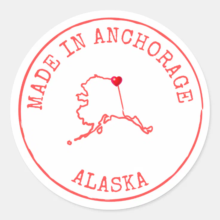 State of Alaska/Address /Business /Wedding Custom Classic Round Sticker