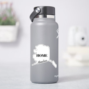 State of ALASKA outline of state . Alaska , home Sticker