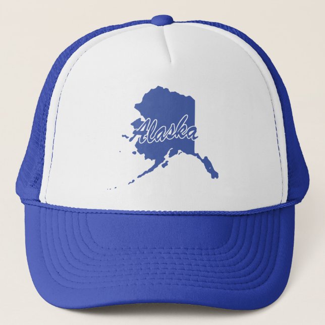 State Of Alaska Shape Trucker Hat (Front)