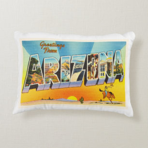 State of Arizona AZ Old Vintage Travel Souvenir Decorative Pillow