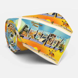 State of Arizona AZ Old Vintage Travel Souvenir Neck Tie