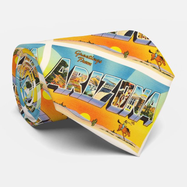 State of Arizona AZ Old Vintage Travel Souvenir Neck Tie (Rolled)