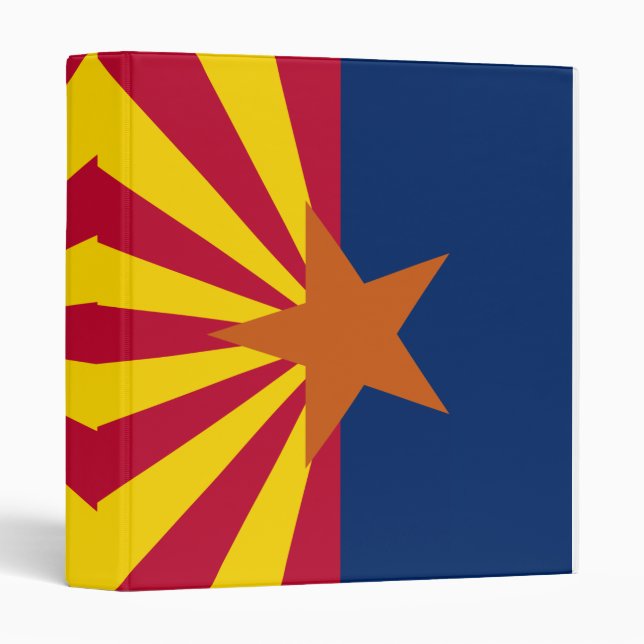  State of Arizona Flag 3 Ring Binder (Front/Spine)