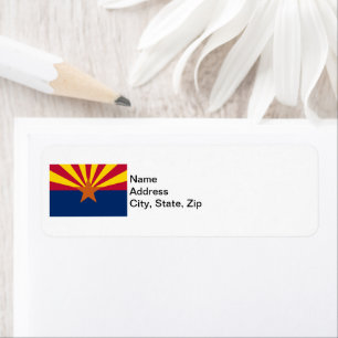 State of Arizona Flag Address Label