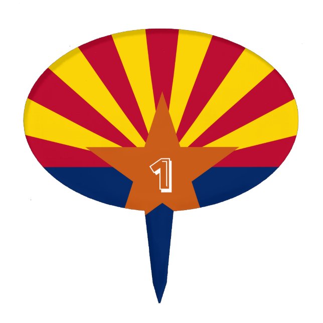  State of Arizona Flag Cake Topper (Front)