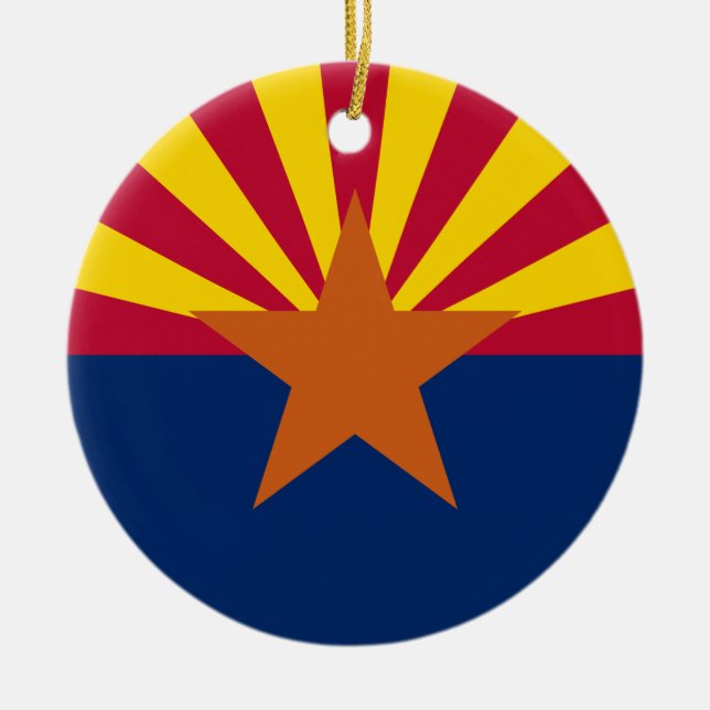  State of Arizona Flag Ceramic Ornament (Front)