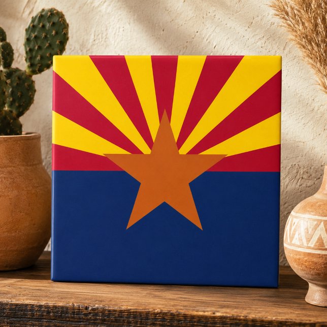  State of Arizona Flag Ceramic Tile (State of Arizona Flag Ceramic Tile)