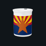 State of Arizona Flag Drink Pitcher<br><div class="desc">Arizona is one beautiful state with many attractions. Even the state flag is colorful. Everyone loves to travel. Personally, I would love to travel to all 50 states and explore outside countries. Since I am from America, I will try to get the best of each state. Then adding from places...</div>