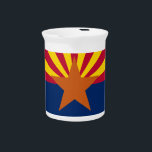 State of Arizona Flag Drink Pitcher<br><div class="desc">Arizona is one beautiful state with many attractions. Even the state flag is colorful. Everyone loves to travel. Personally, I would love to travel to all 50 states and explore outside countries. Since I am from America, I will try to get the best of each state. Then adding from places...</div>