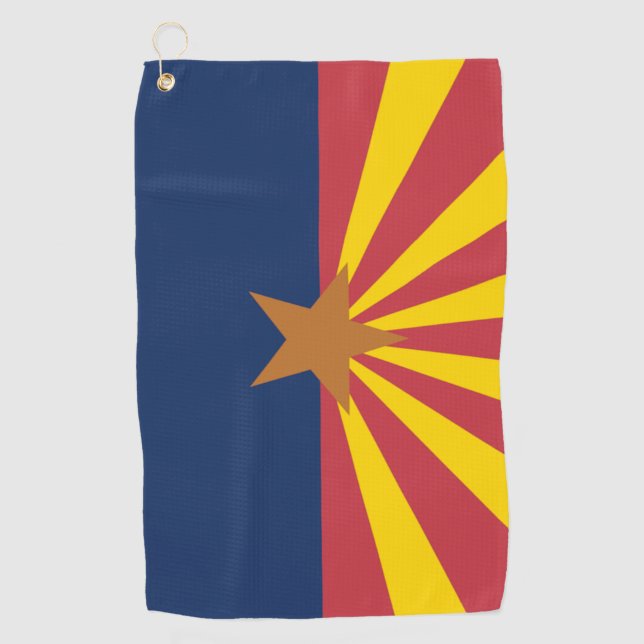 State of Arizona Flag Golf Towel (Front)