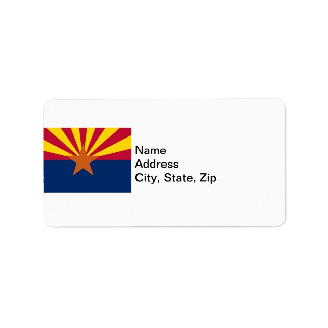  State of Arizona Flag Label (Front)