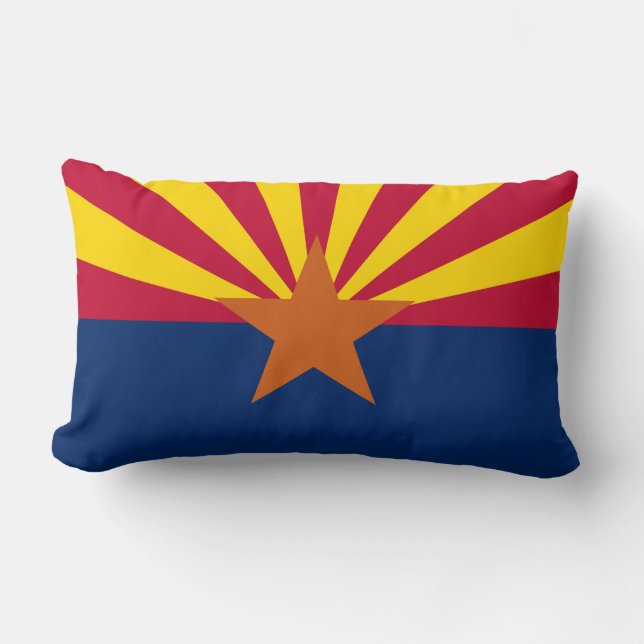  State of Arizona Flag Lumbar Pillow (Front)