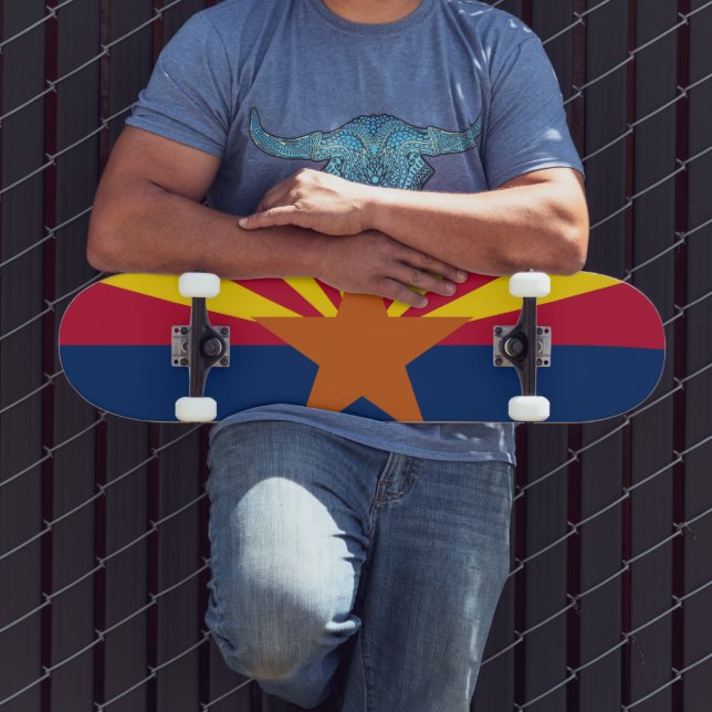  State of Arizona Flag Skateboard (Outdoor 3)